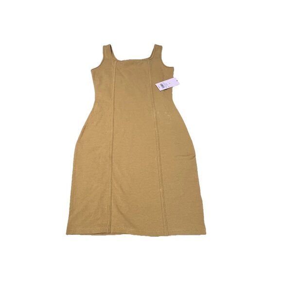 wild fable Dresses & Skirts - Wild Fable Women's Camel Sleeveless Seamed Bodycon Tight Fitting Dress - Size S